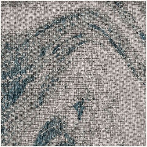 KAS Rugs Provo Gray/Teal Strokes 5'x8' Area Rug-2