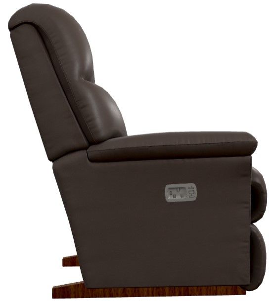La-Z-Boy® Reed Walnut Leather Power Rocking Recliner with Headrest-2