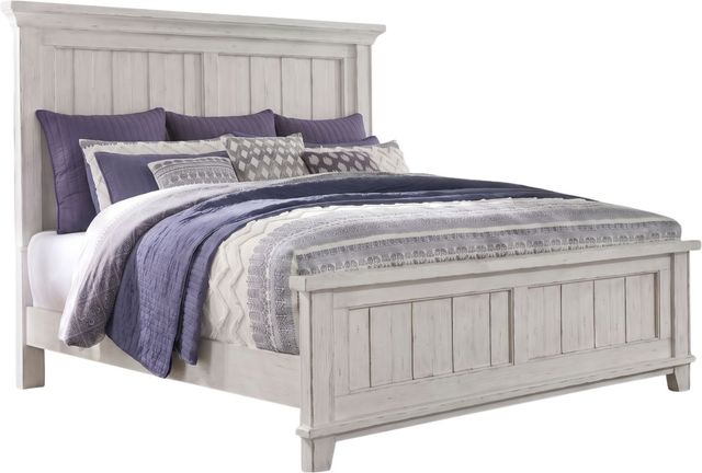 Liberty Furniture River Place 3-Piece Riverstone White/Tobacco Queen Panel Bedroom Set-1