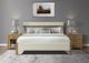 Riverside Furniture Bozeman Toasted Almond/White King Upholstered Panel Bed-1