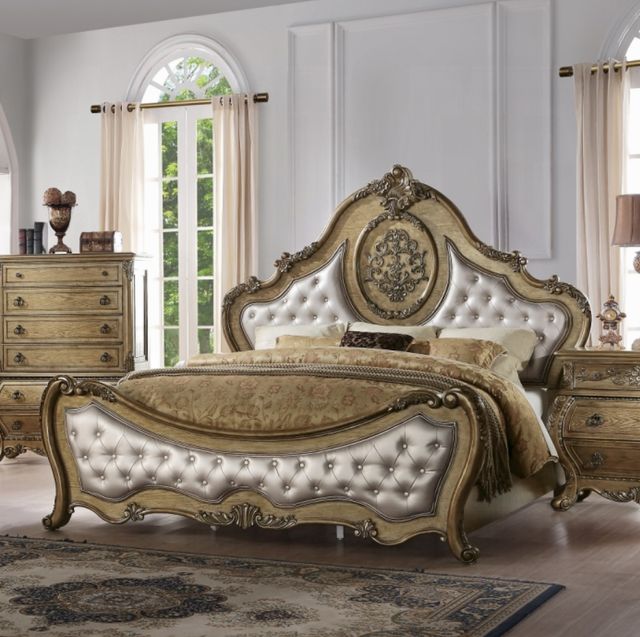 ACME Furniture Ragenardus Vintage Oak Eastern King Panel Bed-3