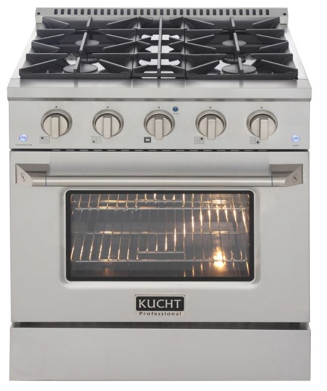 Kucht Professional KDF Series 30" Stainless Steel Pro Style Dual Fuel Range-0