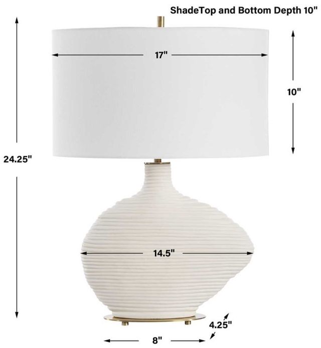 Uttermost® Duostacked White Table Lamp-2