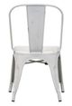 Liberty Furniture Vintage Antique White Distressed Metal Bow Back Side Chair-3