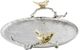 A & B Home Alvada Silver Round Medium Decorative Tray-2