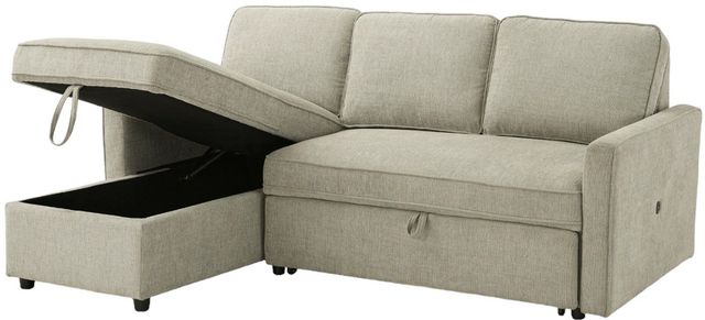 Signature Design by Ashley® Kerle 2-Piece Fog Left-Arm Facing Sectional and Chaise with Pop Up Bed-2