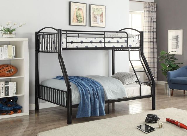 ACME Furniture Cayelynn Black Twin Over Full Bunk Bed-1