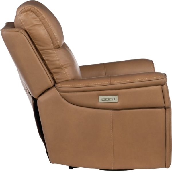 Hooker® Furniture MS Lyra Sahara Sandalwood Power Recliner with Power Headrest-2