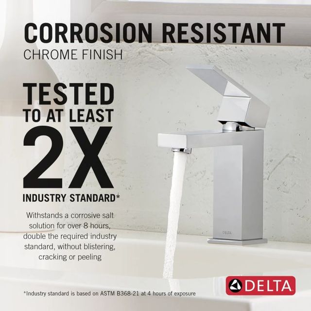 Delta Modern Chrome Single Handle Project Pack Faucet- Low Flow-4