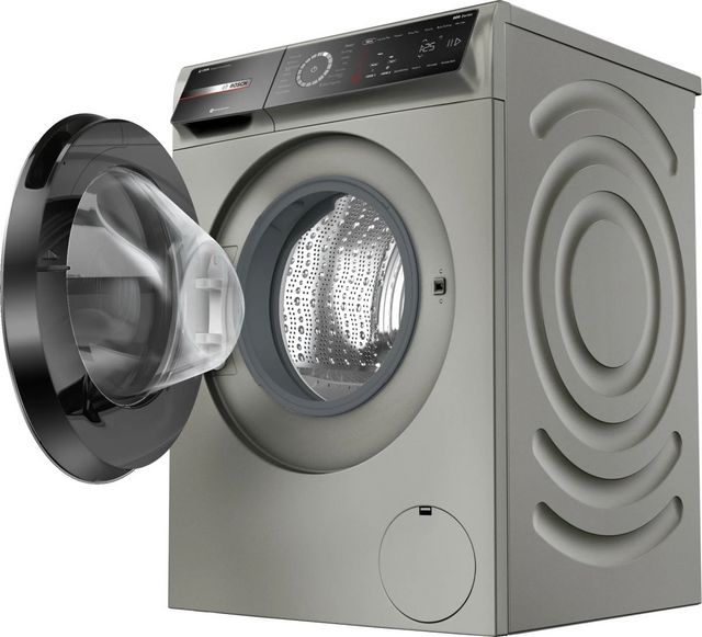 Bosch 800 Series 24" Pearl Steel Front Load Washer -1
