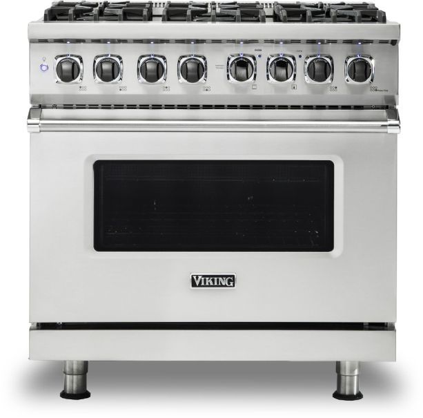 Viking® 5 Series 36" Stainless Steel Pro Style Dual Fuel Range
