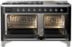 Ilve® Majestic III 60" Glossy Black Pro Style Dual Fuel Natural Gas Range with Triple Glass Door and Chrome Trim-4