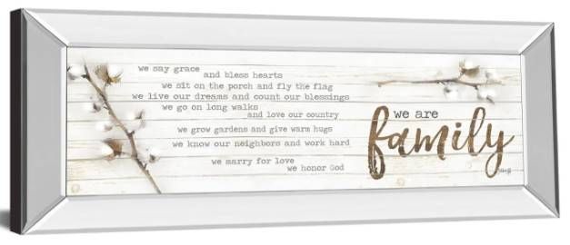 Classy Art We are Family by Marla Rae Mirrored Frame Wall Art-1