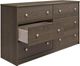 Ameriwood Home Ellwyn Brown Stanton Ash 6 Drawer Dresser-3