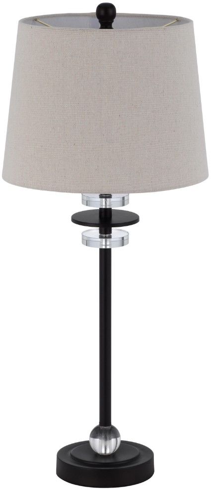 Cal® Lighting & Accessories Sitka 2-Piece Black Buffet Lamp Set-2