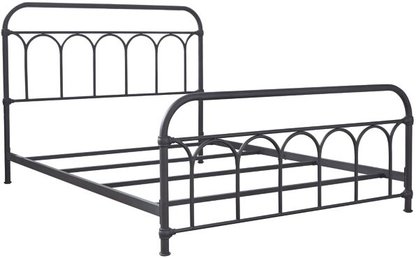 Signature Design by Ashley® Nashburg 2-Piece Black/White Queen Metal Bed Set-1