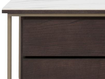 Natuzzi Editions Como Brown Ash Right Bedside Table-1