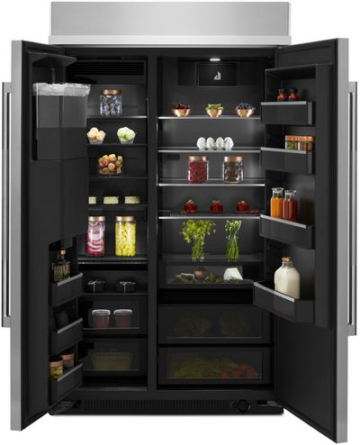 JennAir Rise 48 Inch 29.4 Cu Ft Stainless Steel Built In Side by Side Refrigerator