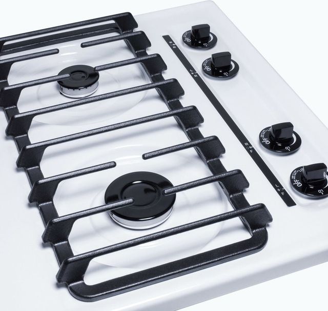 Summit® 30" White Gas Cooktop-2