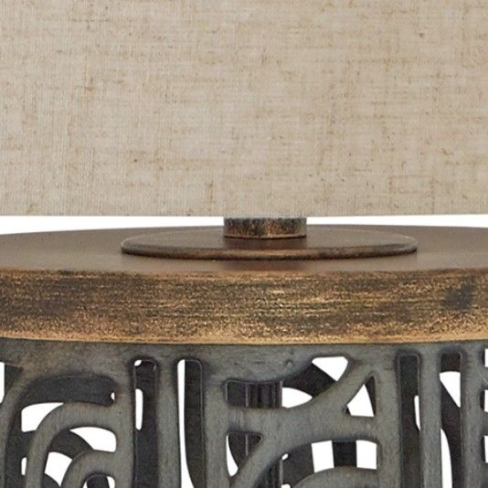Signature Design by Ashley® Dayo Gold/Gray Table Lamp-1