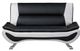 Mazin Furniture Veloce 2 Piece Black/White Sofa & Loveseat Set-1