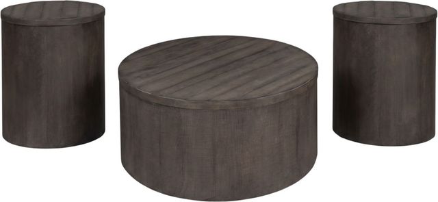Liberty Furniture Modern Farmhouse 3-Piece Dusty Charcoal Occasional Table Set-0
