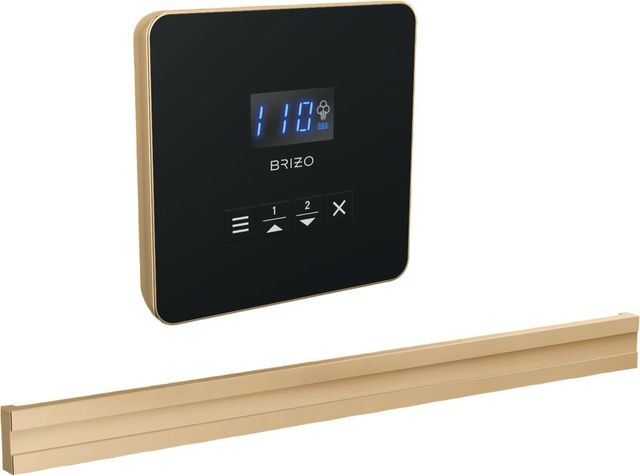 Brizo Mystix™ Lumicoat® Polished Gold Elemental Square and Bilateral Steam Set-0