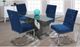 Kwality Imports Megan 2-Piece Blue Accent Chairs Set-2