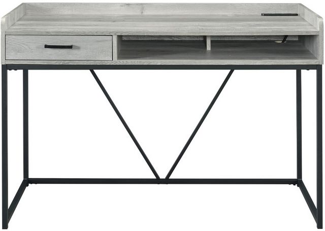 Elements International Preston 2-Piece Black/Grey Home Office Set-4