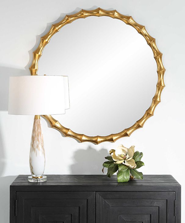 Uttermost® Nacala Gold Round Mirror-2
