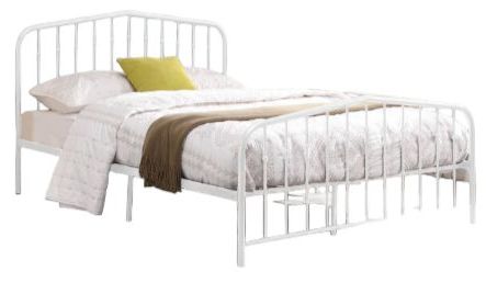 Milton Greens Stars White Full Metal Platform Bed-0