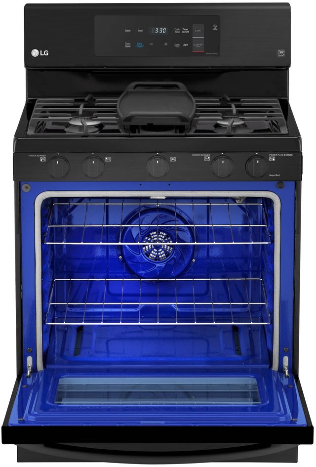 LG 30" Freestanding Single Oven Gas Range-Matte Black Stainless Steel-1