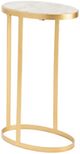 Crestview Collection Victoria White Table with Gold Base-0