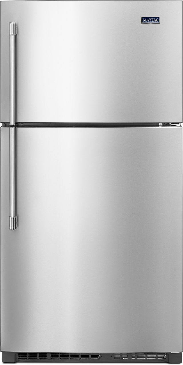 Maytag® 33" 21.2 Cu. Ft. Fingerprint Resistant Stainless Steel Top Freezer Refrigerator
