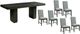 Elements International Donovan 7-Piece Black/Gray Dining Set-0