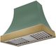 AGA Cascade 36" Mineral Green Wall Mounted Range Hood  with Antique Brass  Trim-0