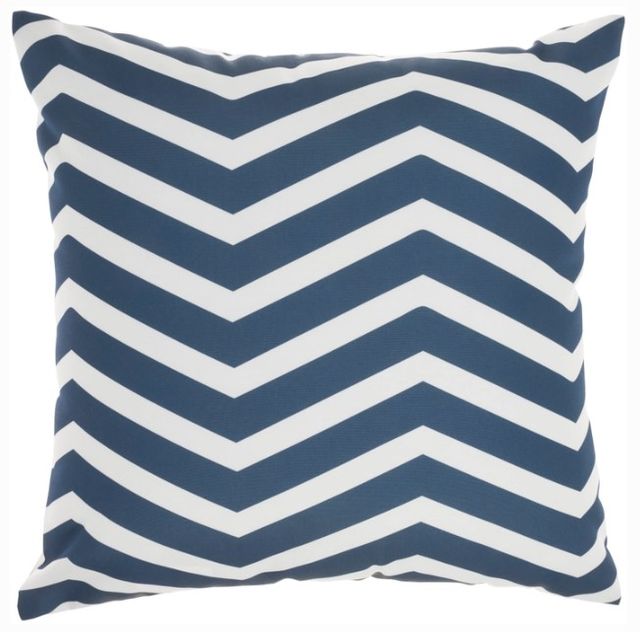 Nourison Home™ Aloha Ivory/Navy Throw Pillow-1