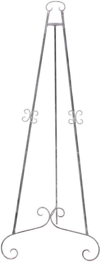 Deco Marche Silver Scroll Large Adjustable 3-Tier Display Easel with Chain Support-1