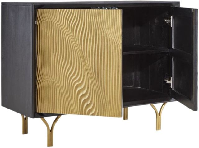 Signature Design by Ashley® Tayner Black/Gold Accent Cabinet-2