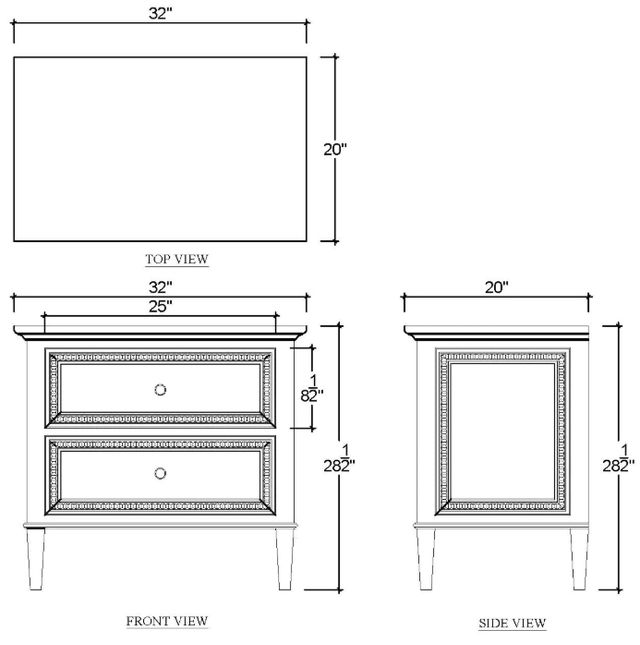Bramble Vivienne Large Bedside Table-2