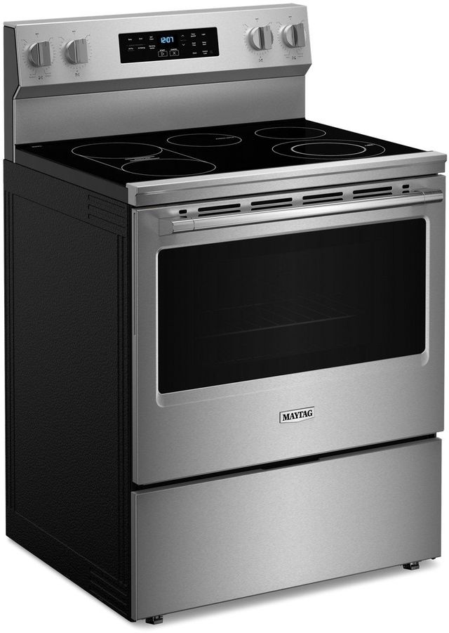Maytag® 30" Fingerprint Resistant Stainless Steel Freestanding Electric Range with No Preheat Air Fry and Air Baking-3