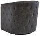Signature Design by Ashley® Brentlow Distressed Black Swivel Chair-2