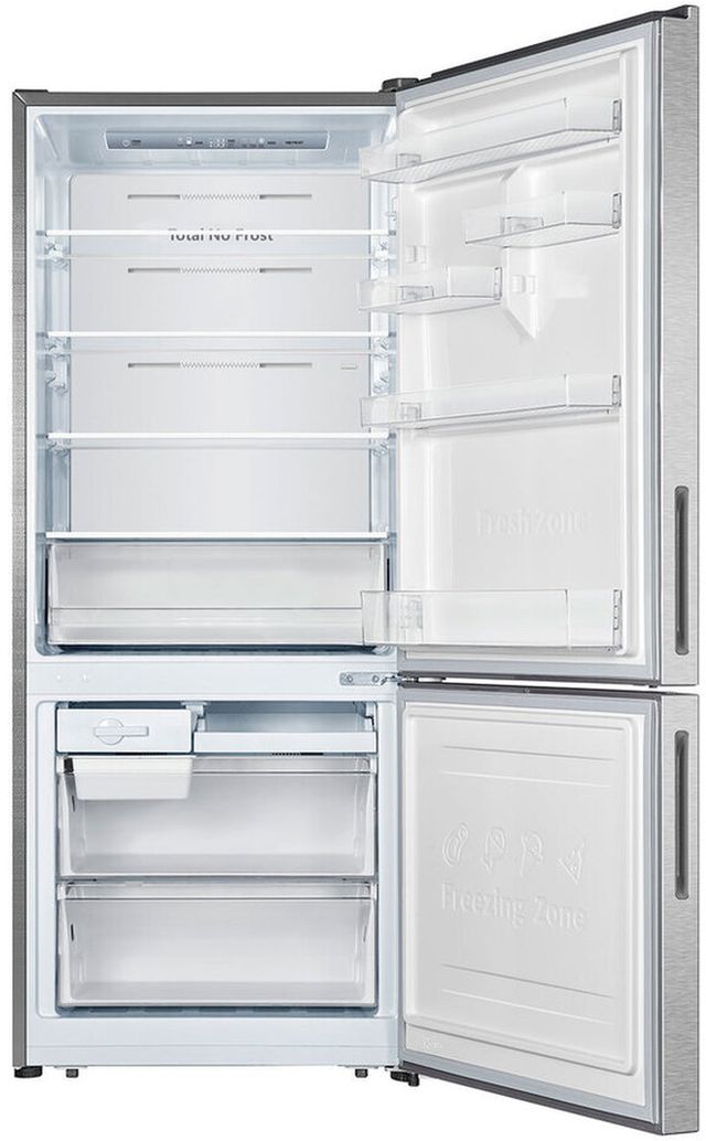 Verona® 28" 14.8 Cu. Ft. Stainless Steel Counter Depth Bottom Freezer Refrigerator -1