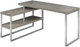 Monarch Specialties Inc. Concrete/Silver Corner Computer Desk-0