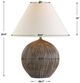 Uttermost® Sayre Dark Brown Table Lamp with Black Accents-3
