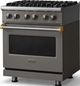 Viking® 5 Series 30" Damascus Gray Pro Style Dual Fuel (LP) Range with Polished Chrome Trim-3