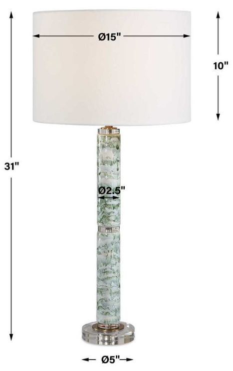 Uttermost® Jameis Blue Green Marbled Table Lamp-3