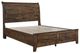 Homelegance® Jerrick Burnished Brown California King Storage Sleigh Platform Bed-3