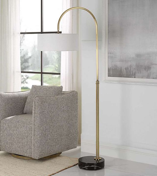 Uttermost® Huxford Brass Floor Lamp-1