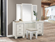 Homelegance® Allura White Vanity Stool-1